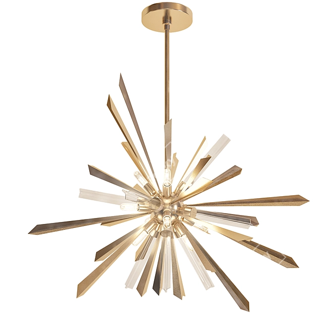 Elegant Crystal Waldorf Chandelier 3D model image 1