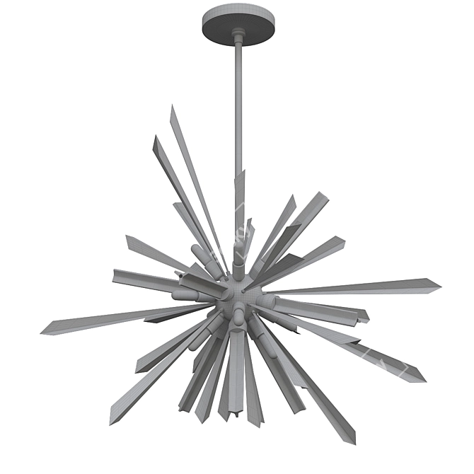 Elegant Crystal Waldorf Chandelier 3D model image 2