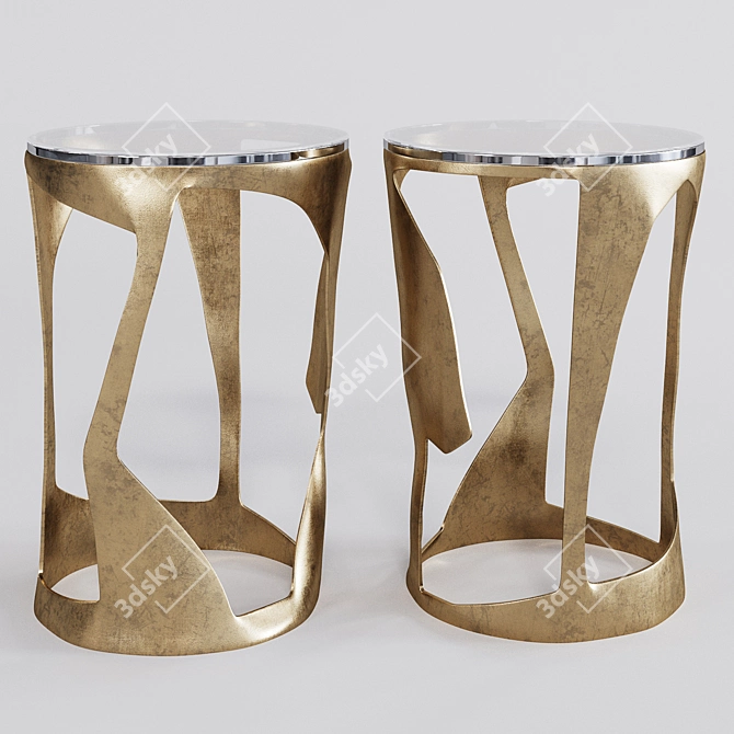 Vincenzo de Cotiis Brass Side Table 3D model image 1