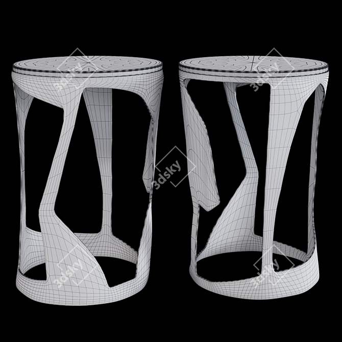 Vincenzo de Cotiis Brass Side Table 3D model image 2