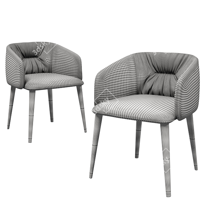 Monomaterial Sofy Chair and Artu-160 Table 3D model image 3