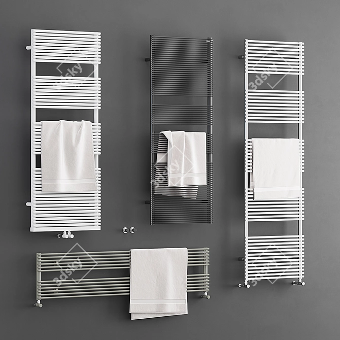 Sleek Radiatori Towel Rails 3D model image 1