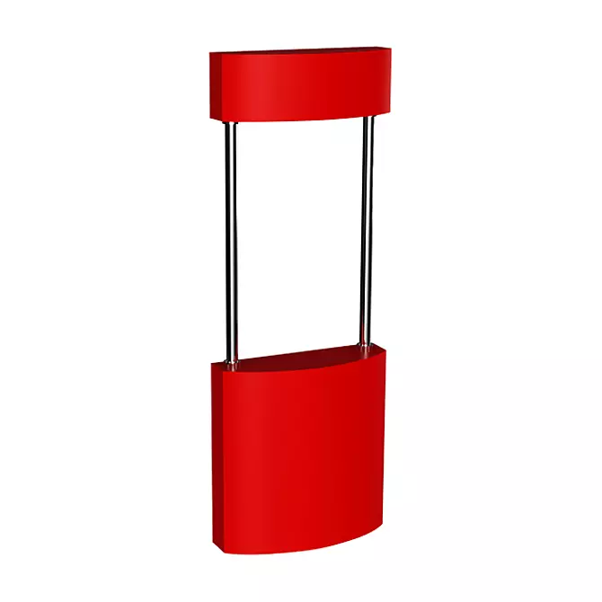 Compact Promotional Display Rack 3D model image 1