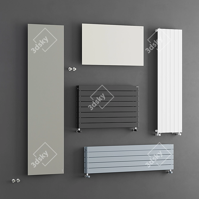 Sleek Tubes Radiators for Customizable Heating 3D model image 1