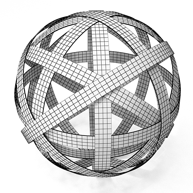 Rustic Metal Orb: Brown 11.75 in 3D model image 3