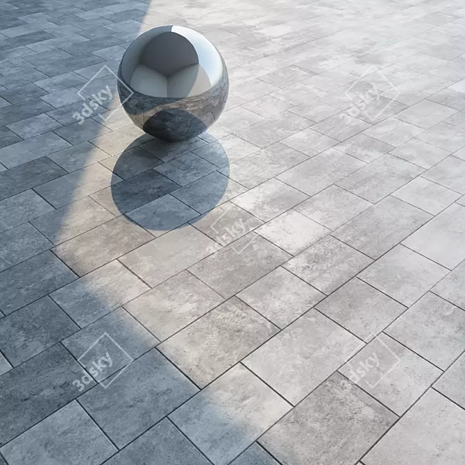 Goldmandarin Paving Slabs: Modern Series 3D model image 1