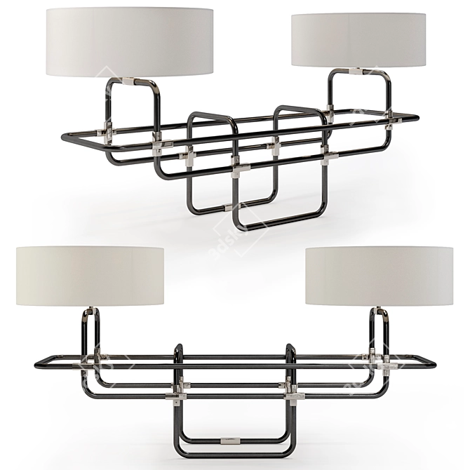 Breuer Double Table Lamp by Martin Huxford 3D model image 1