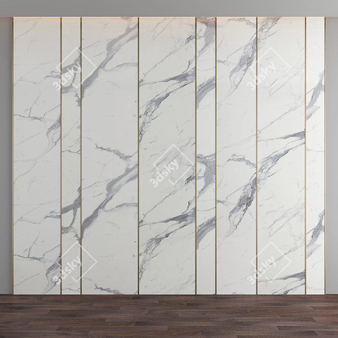 Elegant 3D Wall Panel 3D model image 1