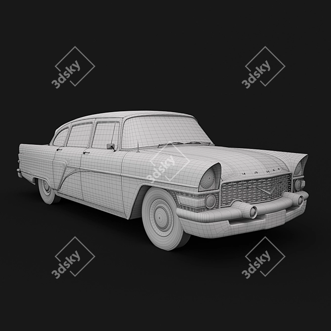 Classic Soviet Luxury: GAZ-13 "Chaika 3D model image 3