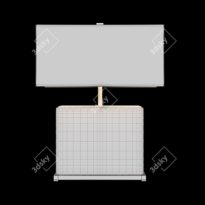 Elegant Warwick Crystal Table Lamp 3D model image 2