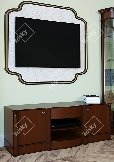 Modern Atrium TV Stand 3D model image 3