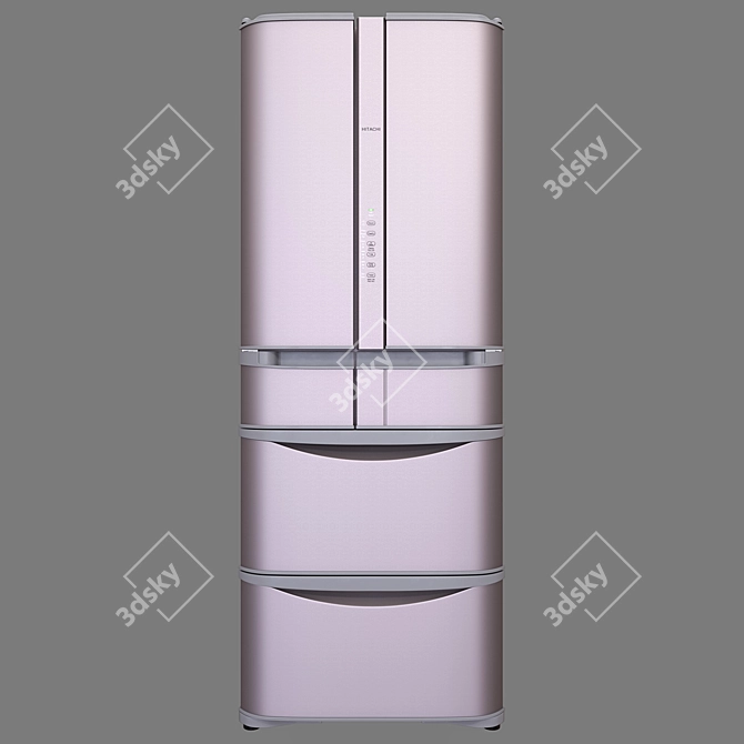 Hitachi R-SF 48 GU SN: 5-Door FrenchDoor Fridge 3D model image 1