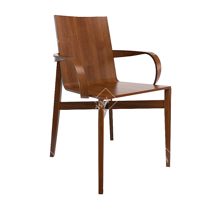 Sleek Molteni Armchair 3D model image 1