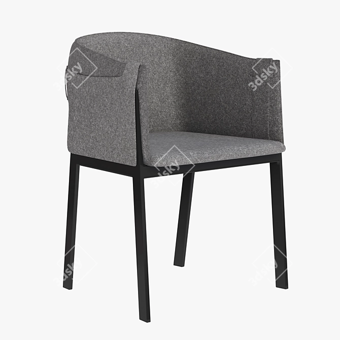 Elegant Grace Chair: Living Divani 3D model image 1