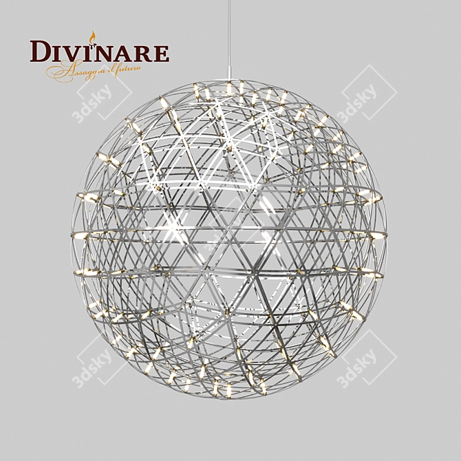 Galactic Chrome Pendant Light 3D model image 1