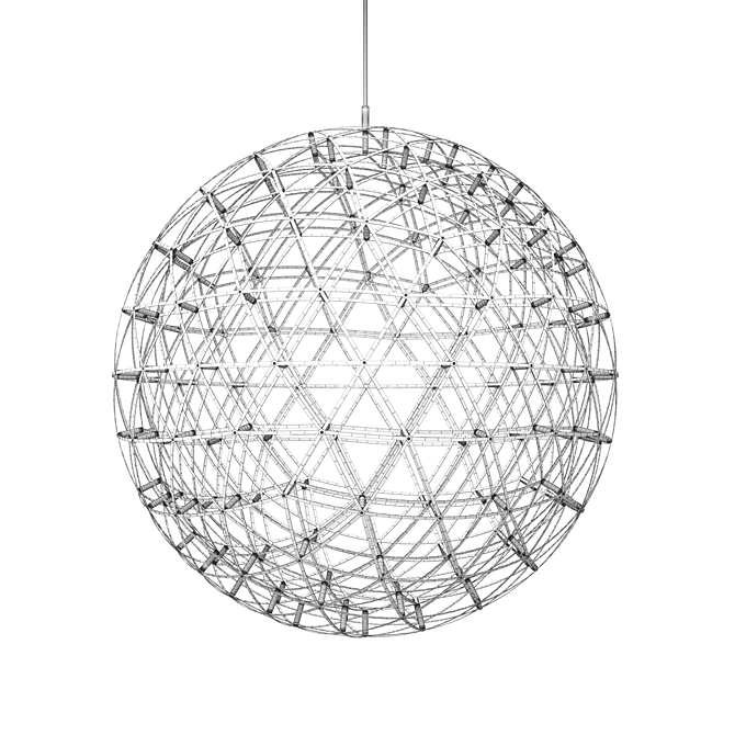 Galactic Chrome Pendant Light 3D model image 2