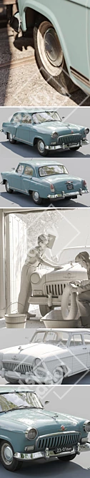 Vintage Car Model: Tomorrow's Day Off 3D model image 3