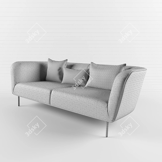 Maja Fabric Sofa - Stylish and Comfortable 3D model image 2