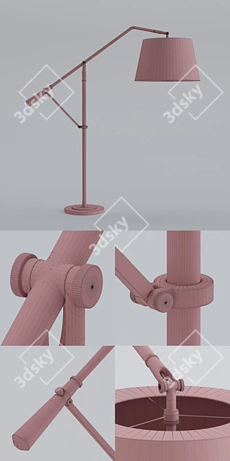 Nolan Loft: Modern Floor Lamp 3D model image 3