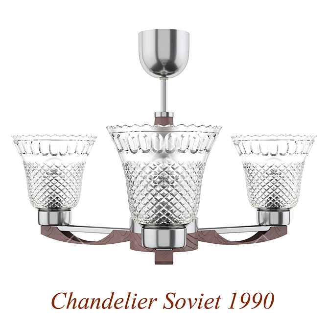 Vintage Soviet Chandelier 3D model image 1