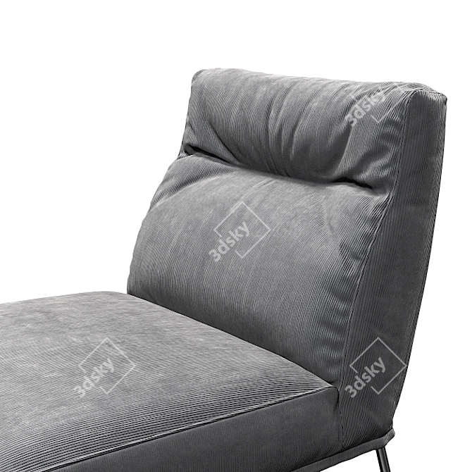 Sleek D-Light Lounge Chair: Pure Comfort! 3D model image 2