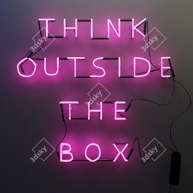 Innovative Minds Neon Sign 3D model image 1