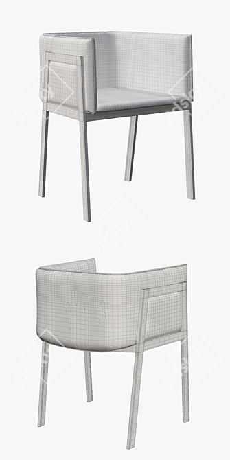 Elegant Pin-Up Grace Chair 3D model image 3