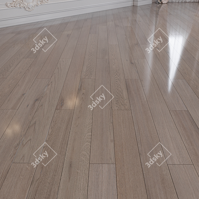 Coswick Oak Chambord: Classic Herringbone Parquet 3D model image 3