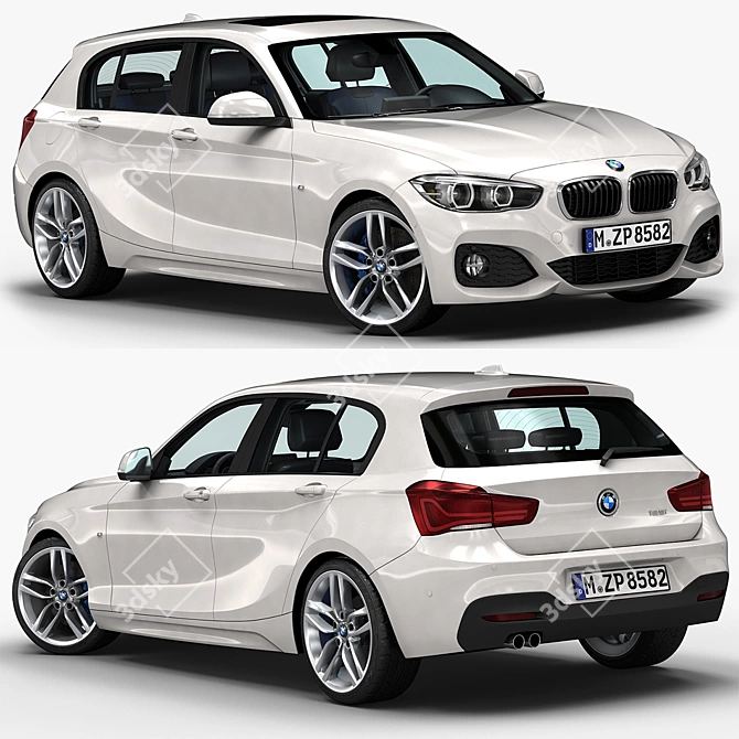 Highly Detailed BMW 1 Series 3D Model 3D model image 1