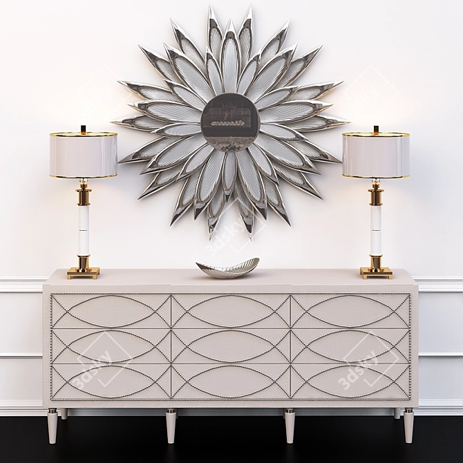 Elegant Avery Mirror by John-Richard 3D model image 1