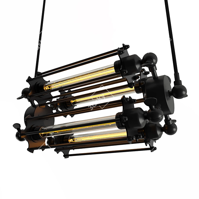 Sleek Logan Pendant Lamp 3D model image 2
