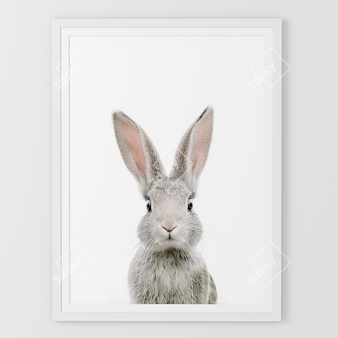 Adorable Bunny Painting 3D model image 1