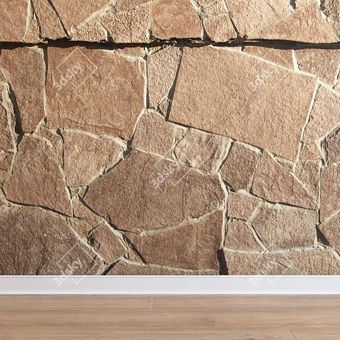 Seamless Stone Cladding Kit 3D model image 1