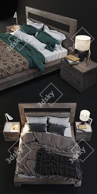 Cloe Modern Bedroom Set 3D model image 2