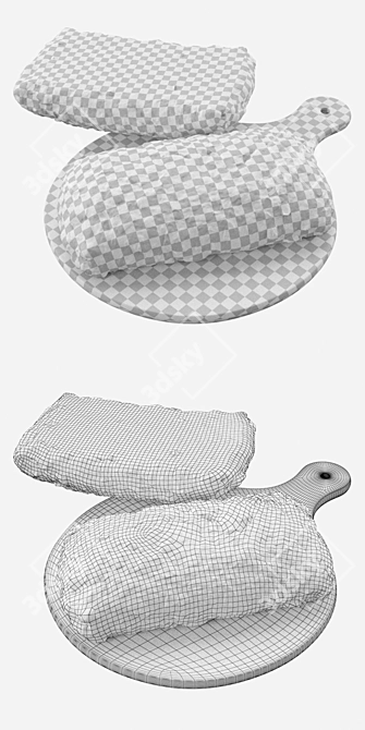 Bread 002 Scan: Accurate Baking Assistant 3D model image 3