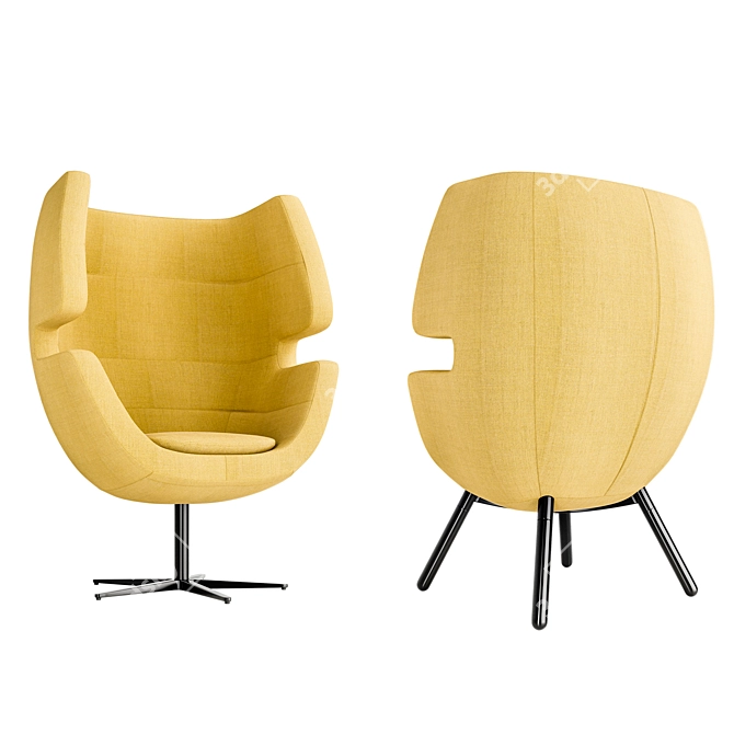 Modern Comfortable Moai Chair 3D model image 1