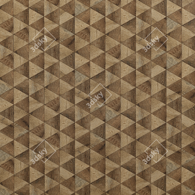 Eco Chic: Karragach Wood Tiles 3D model image 2