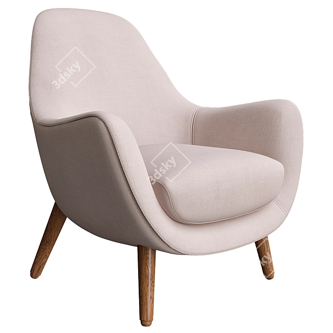 Royal Throne Chair 3D model image 1