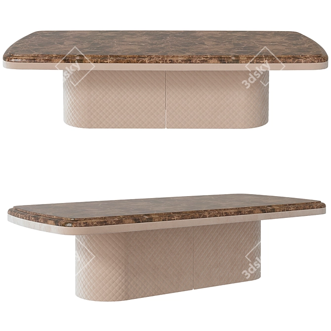 Elegant Palladium Table 3D model image 1