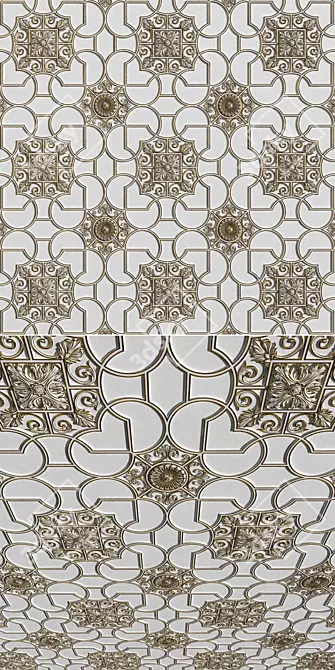 Title: Elegant Ceiling Moldings for Stylish Interiors 3D model image 2