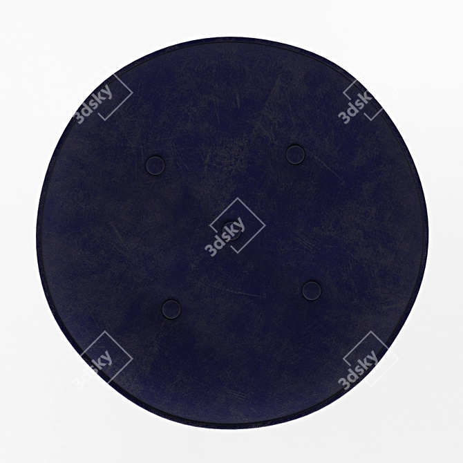 Blue Metal Pouf: Modern, Stylish & Versatile 3D model image 2