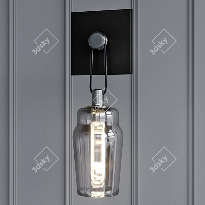 Troy Lighting B5991: Stylish Metal and Glass Pendant Light 3D model image 1