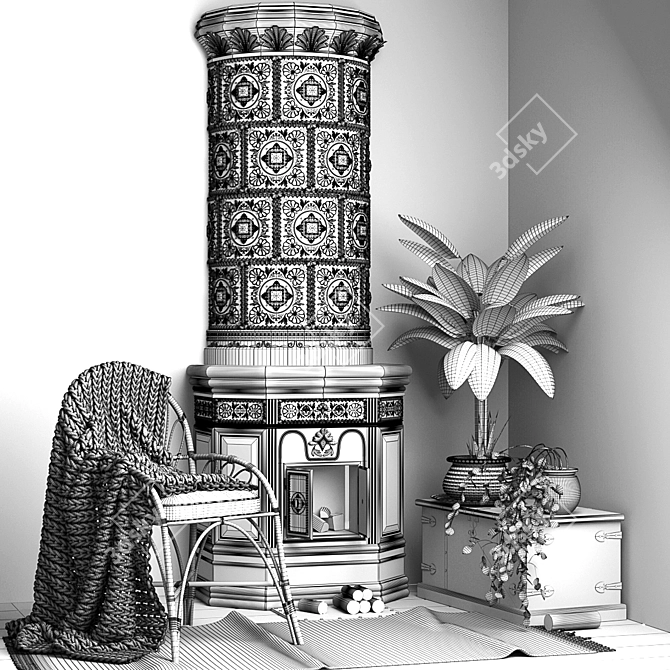 Scandi Decor Set: Minimalist Elegance 3D model image 3