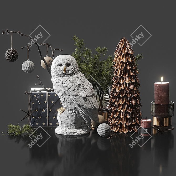 Festive Decorative Set: 11 Models 3D model image 1