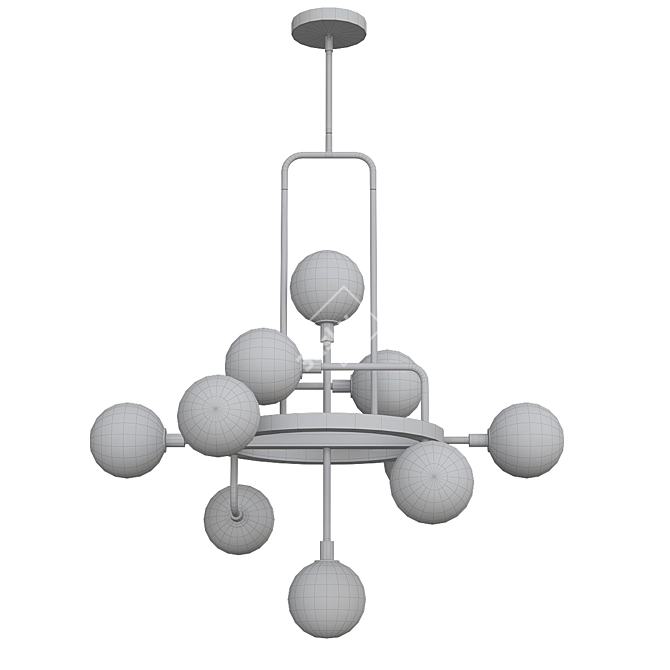 Viaggio Opal Chandelier: Elegant Illumination by Tech Lighting 3D model image 3