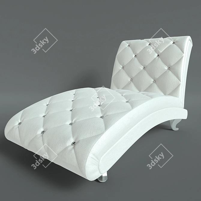 Elegant Outdoor Chaise Lounge 3D model image 1