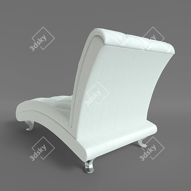 Elegant Outdoor Chaise Lounge 3D model image 2