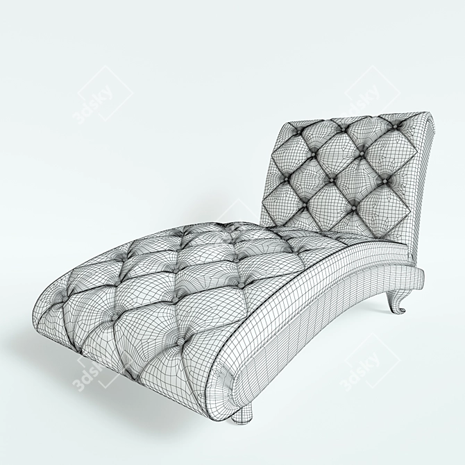 Elegant Outdoor Chaise Lounge 3D model image 3