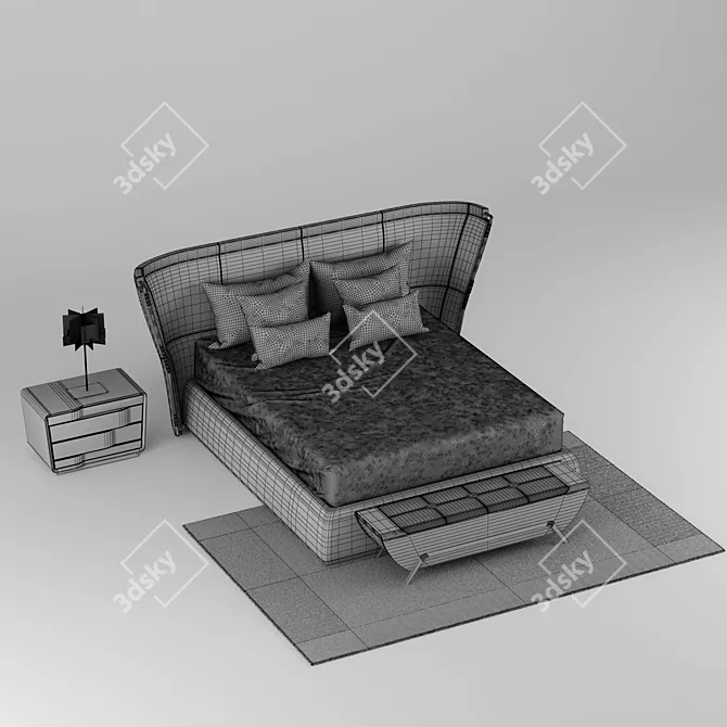 Luminous Dream Bed 3D model image 3