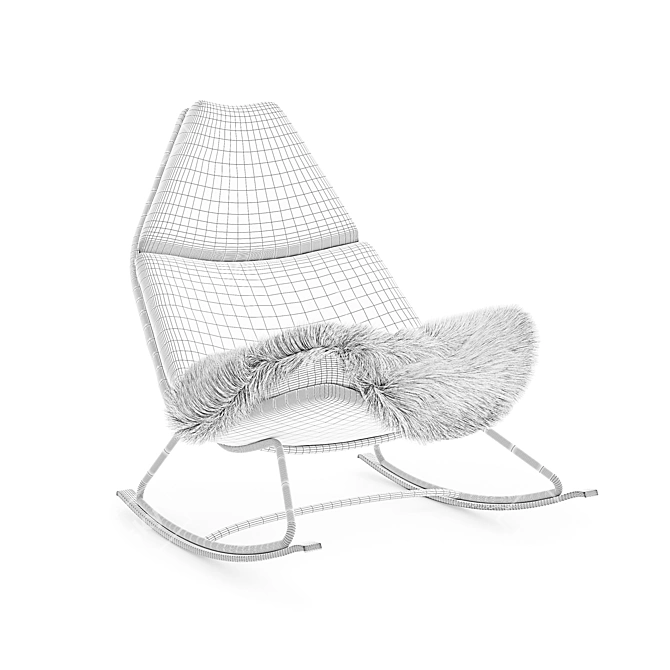 Cozy Pink Rocking Chair 3D model image 3